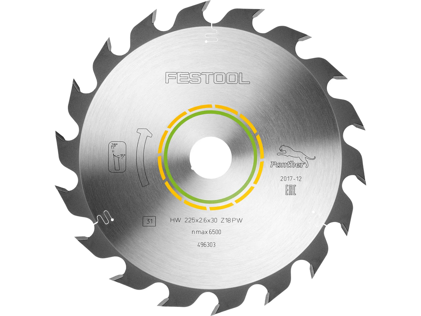 Sawing disc Festool; 225x2.6x30.0 mm; Z18; 28°