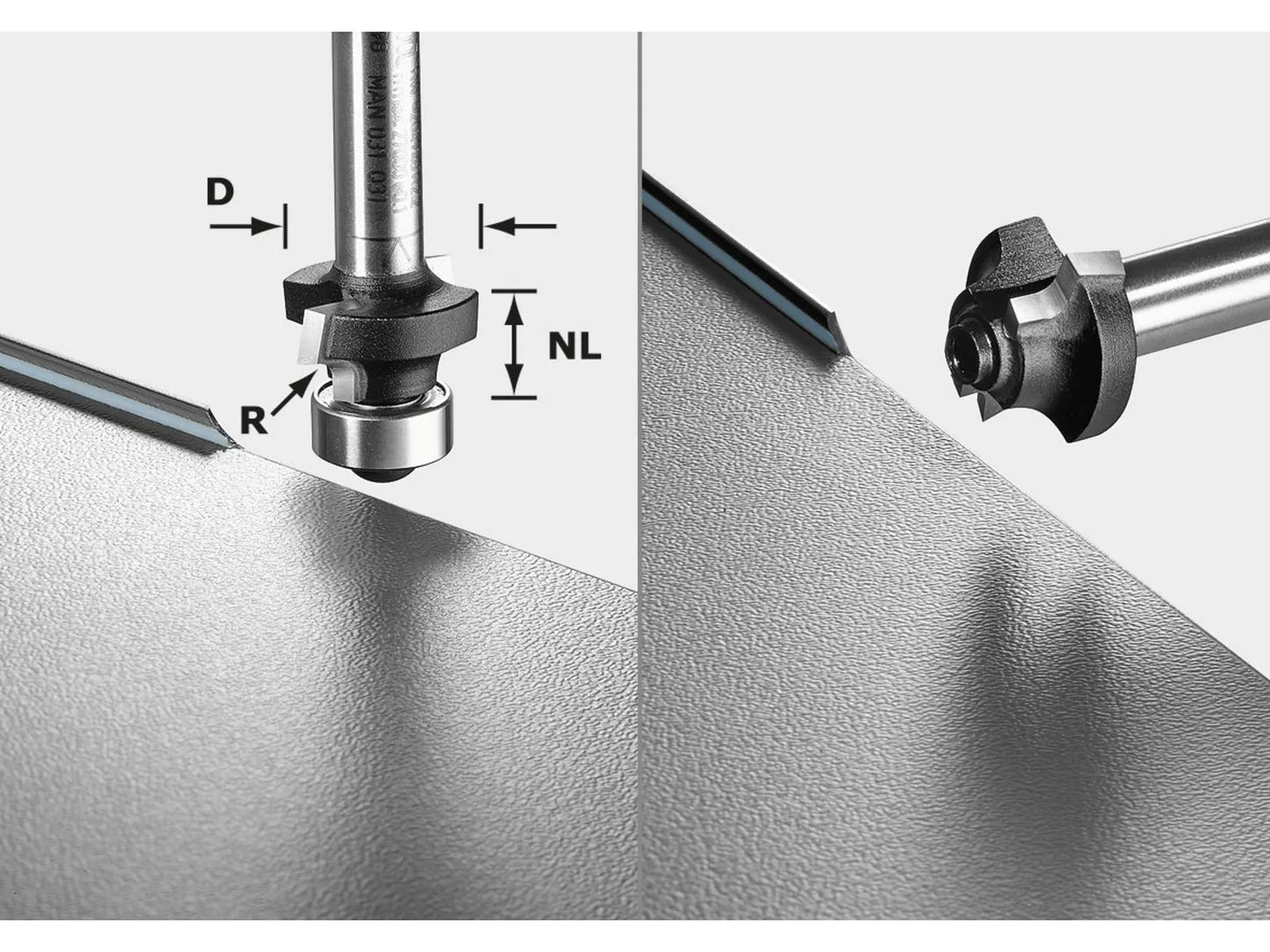 Abrundfräser Festool HW; 2/20/47 mm