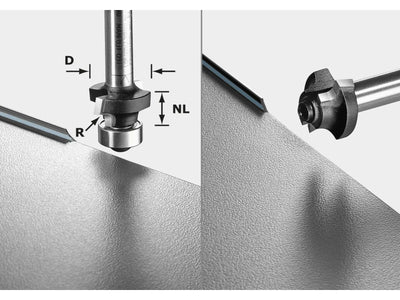 Abrundfräser Festool HW; 3/22/48 mm