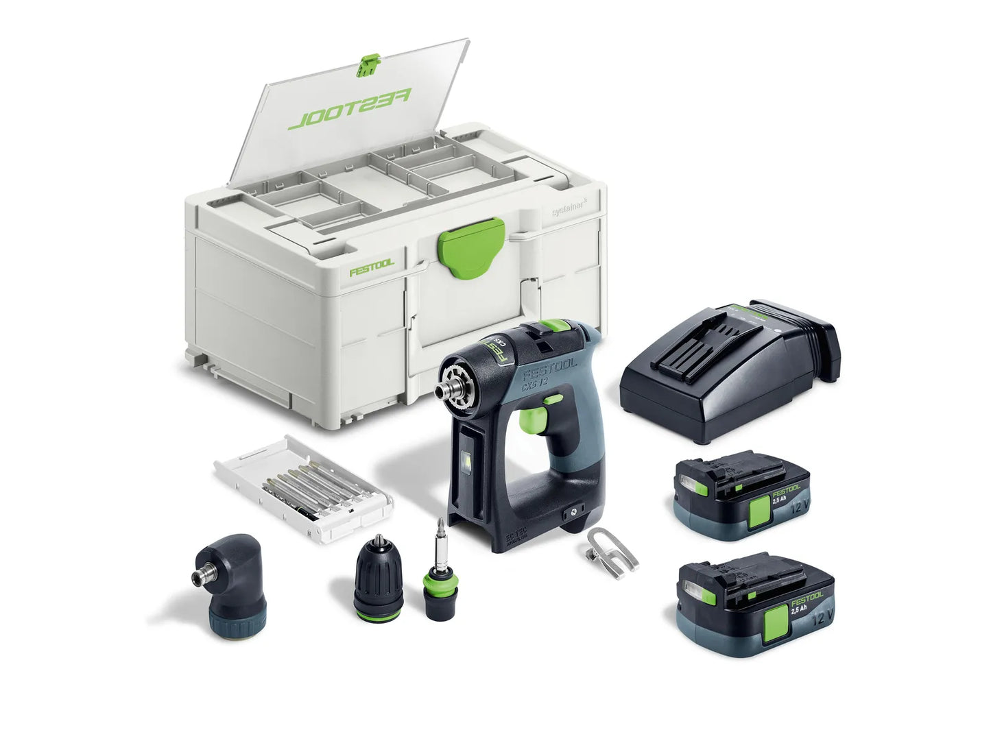 Bohrschrauber Festool CXS 12 2.5-Set 10,8 V; 2x2,5 Ah Akku.