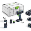 Drill driver Festool T 18+3 HPC 4.0 I-Set 18 V 2x4.0 Ah accu.