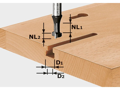 Lochfräser zum Fräsen von T-Nuten Festool 9/5/10,5/6 mm