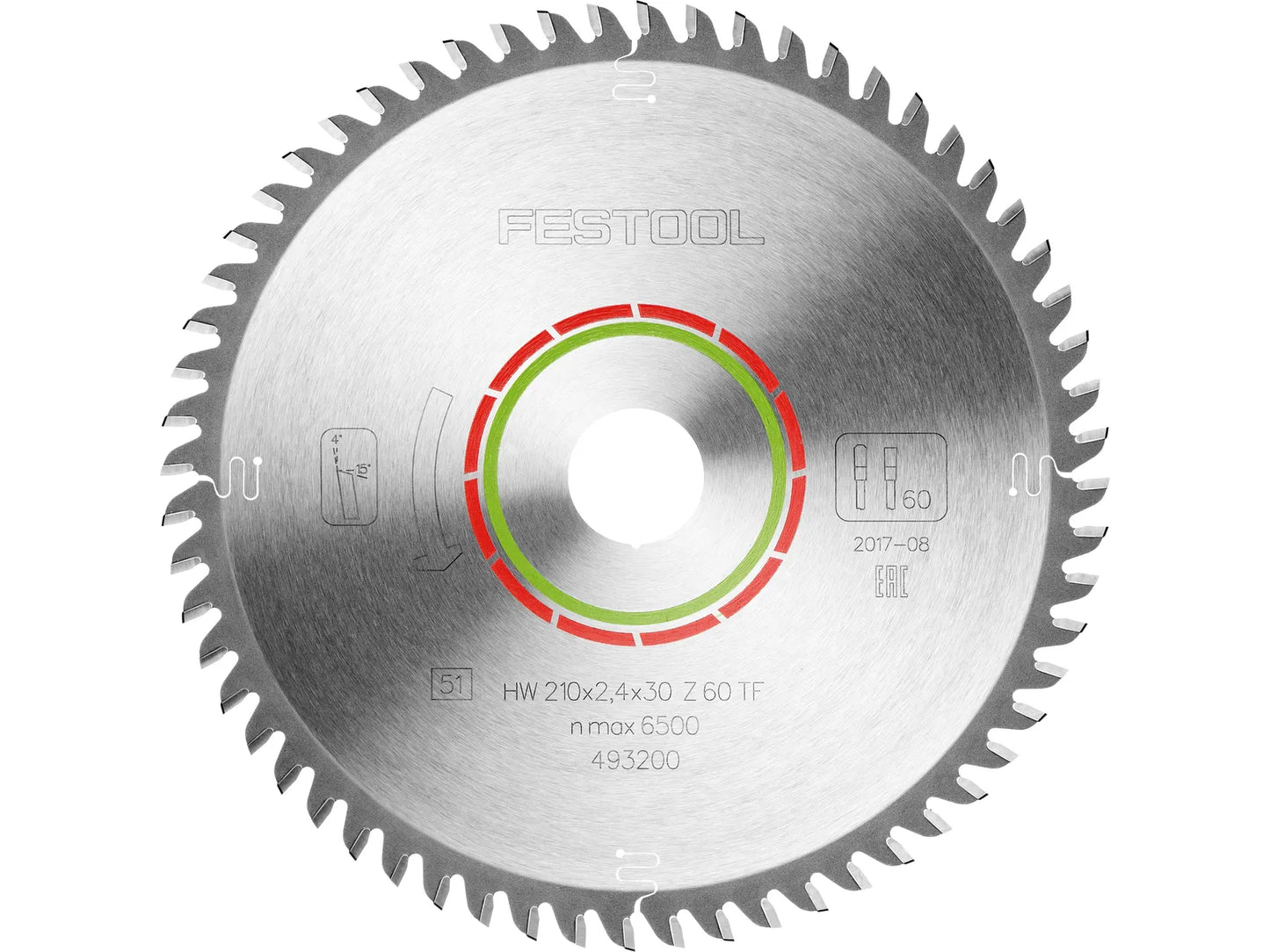 Sawing disc for laminate Festool; 210x2.4x30.0 mm; Z60; 4°