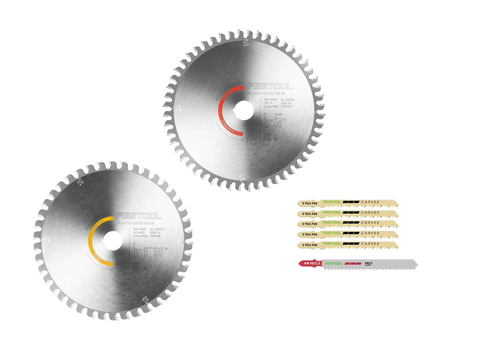 Cutting discs Festool KSB-SORT/2 W/L; 168x1.8x20 mm; Z42/Z52; 10/-5°; 2