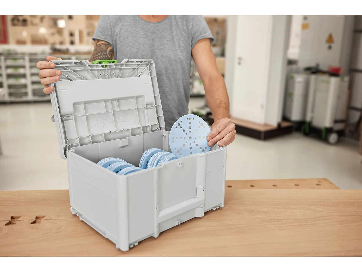 Schleifpapier Festool Granat; 150 mm; P60/80/120/150/180/220; 120 Stück