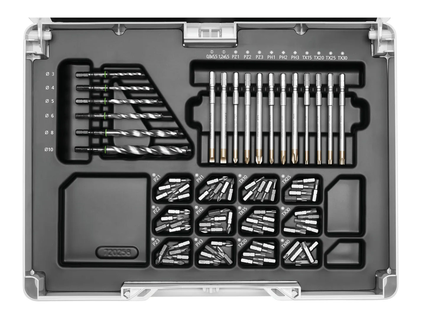 Screwdriver bit set Festool SYS3 M 89 ORG CE-SORT