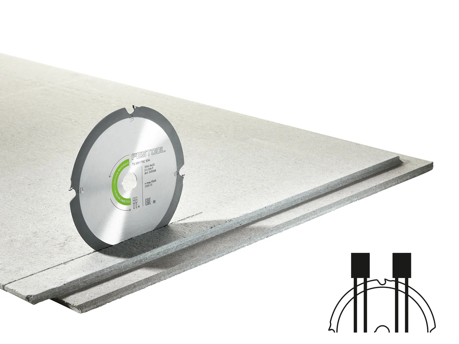 Diamond cutting disc Festool 205558; 160x1.8x20 mm