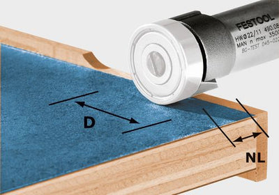 Edge trimming cutter Festool HW D22/8-OFK 22 mm 8 mm