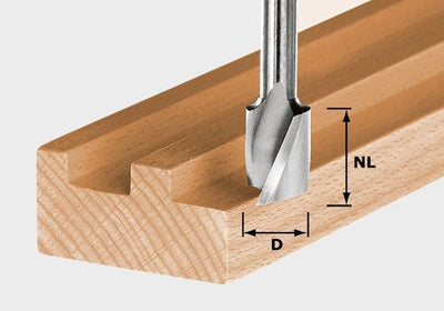 Spiral groove cutter with base blade Festool 14 mm 20/52 mm