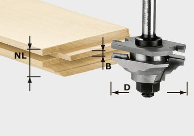 Profile tongue cutter Festoollinė 22/20 mm