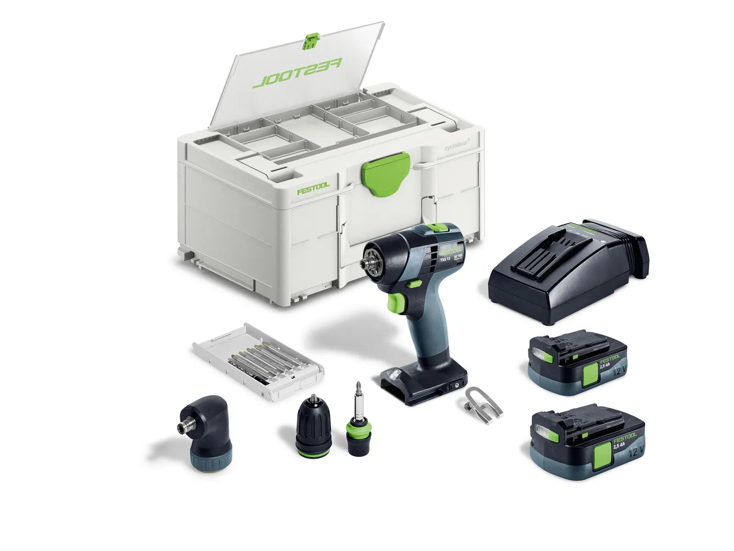 Bohrschrauber Festool TXS 12 2.5-Set 10,8 V; 2x2,5 Ah Akku.