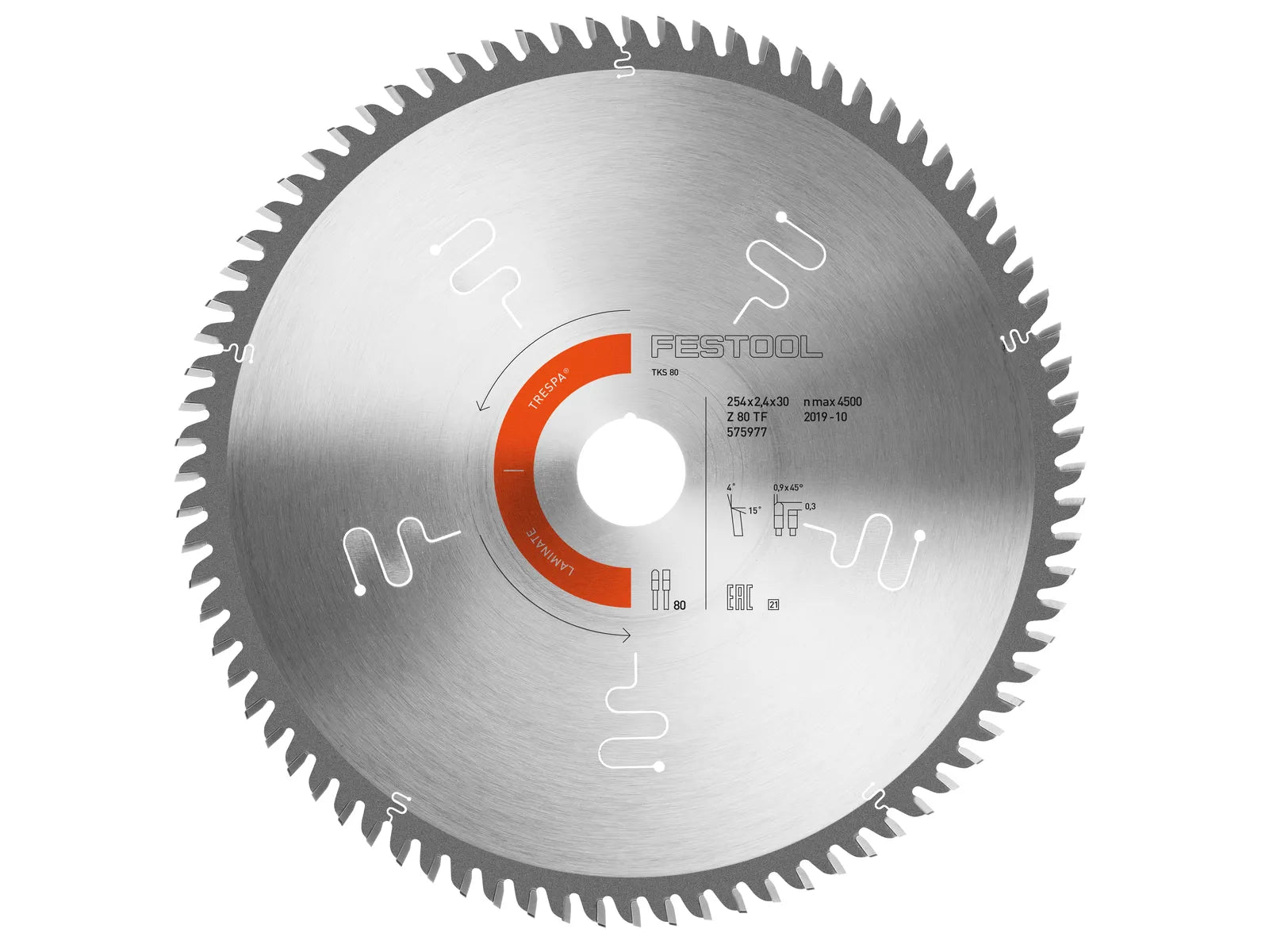 Sawing disc for laminate Festool HW 575977; 254x30 mm; Z80