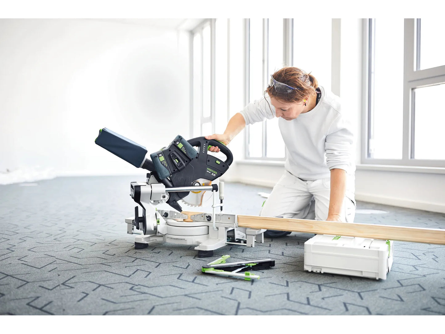 Compound mitre saw Festool KSC 60 EB-Basic KAPEX; 2x18 V (without battery and charger)