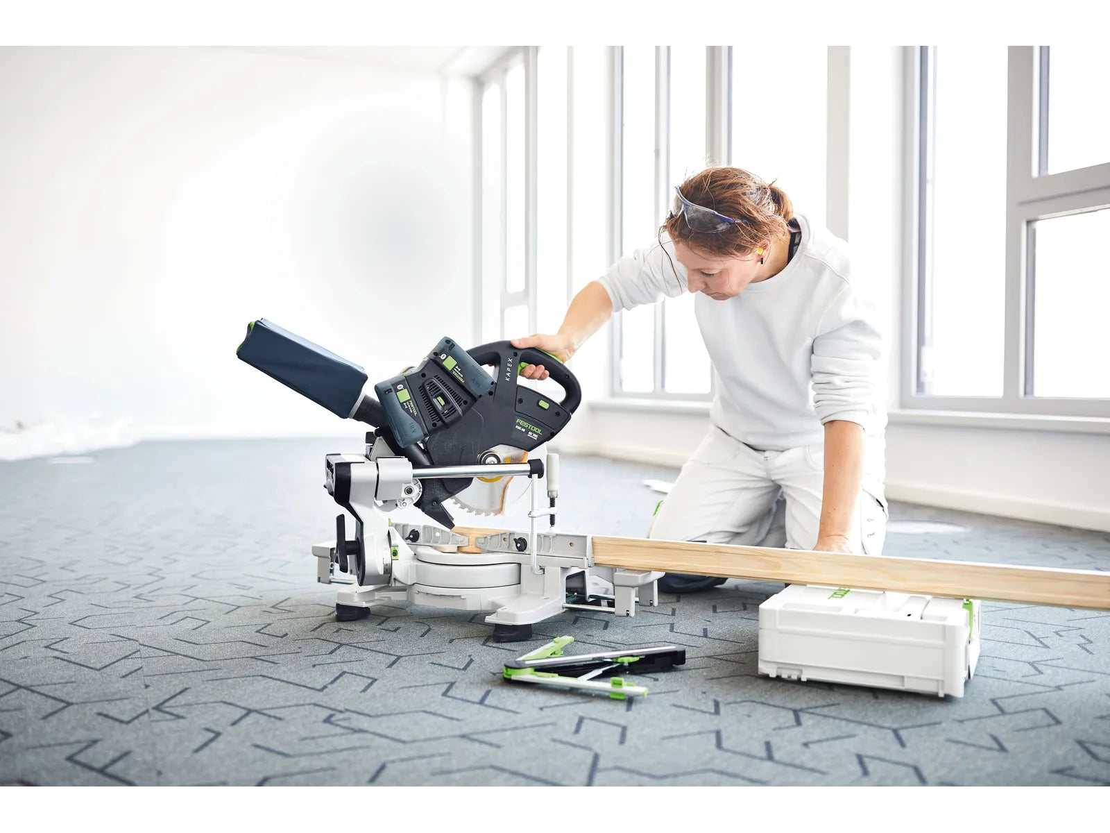 Compound mitre saw Festool KSC 60 EB-Basic KAPEX; 2x18 V (without battery and charger)