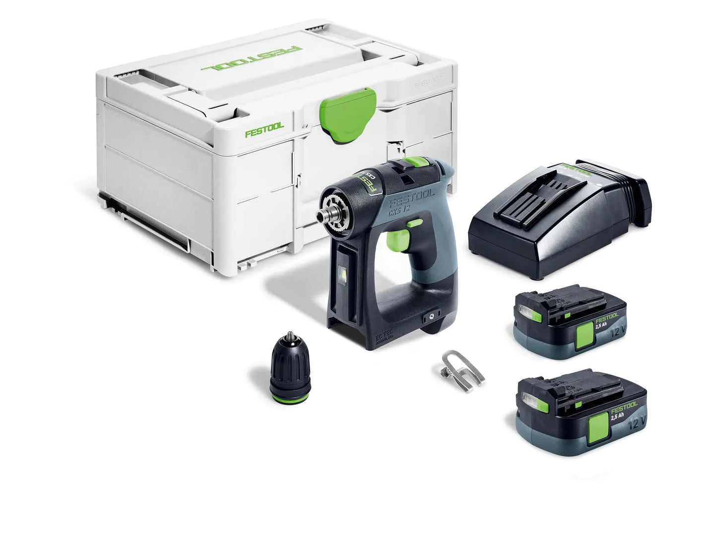 Bohrschrauber Festool CXS 12 2,5-Plus 10,8 V; 2x2,5 Ah Akku.