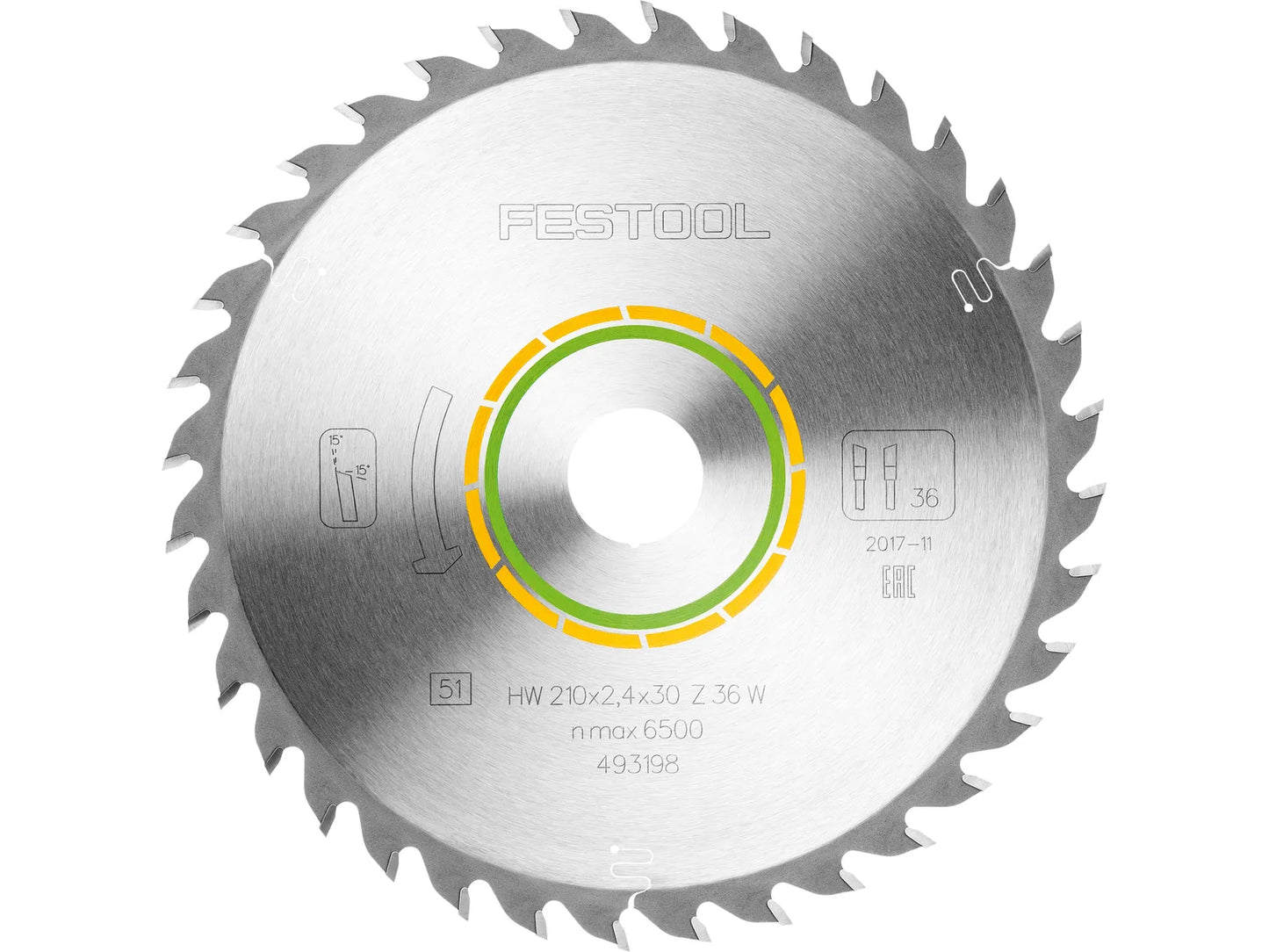 Sawing disc Festool; 210x2.4x30.0 mm; Z36; 28°