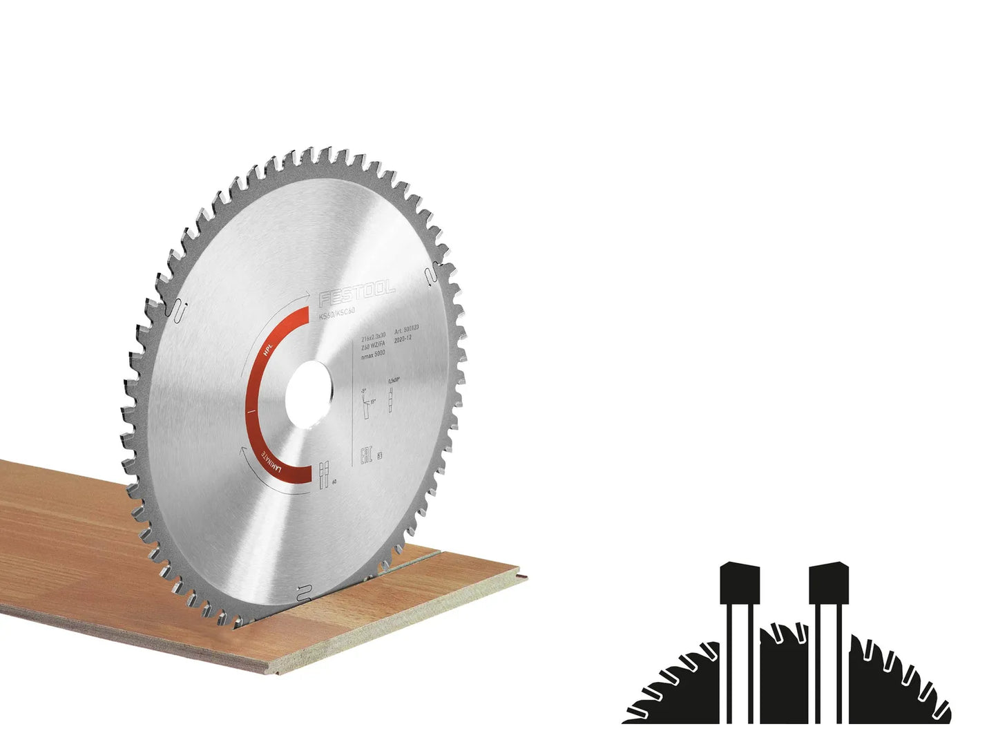 Sawing disc for laminate Festool; 216x2.3x30.0 mm; Z60; -5°