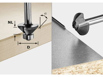 Fasefräser Festool HW S8 HW 45° D26-KL OFK mit Lager