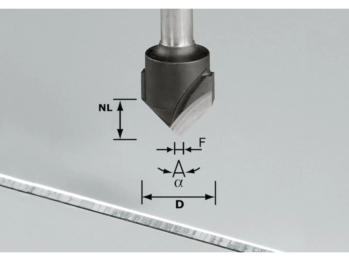 V-Nutfräser Festool 8/60 mm