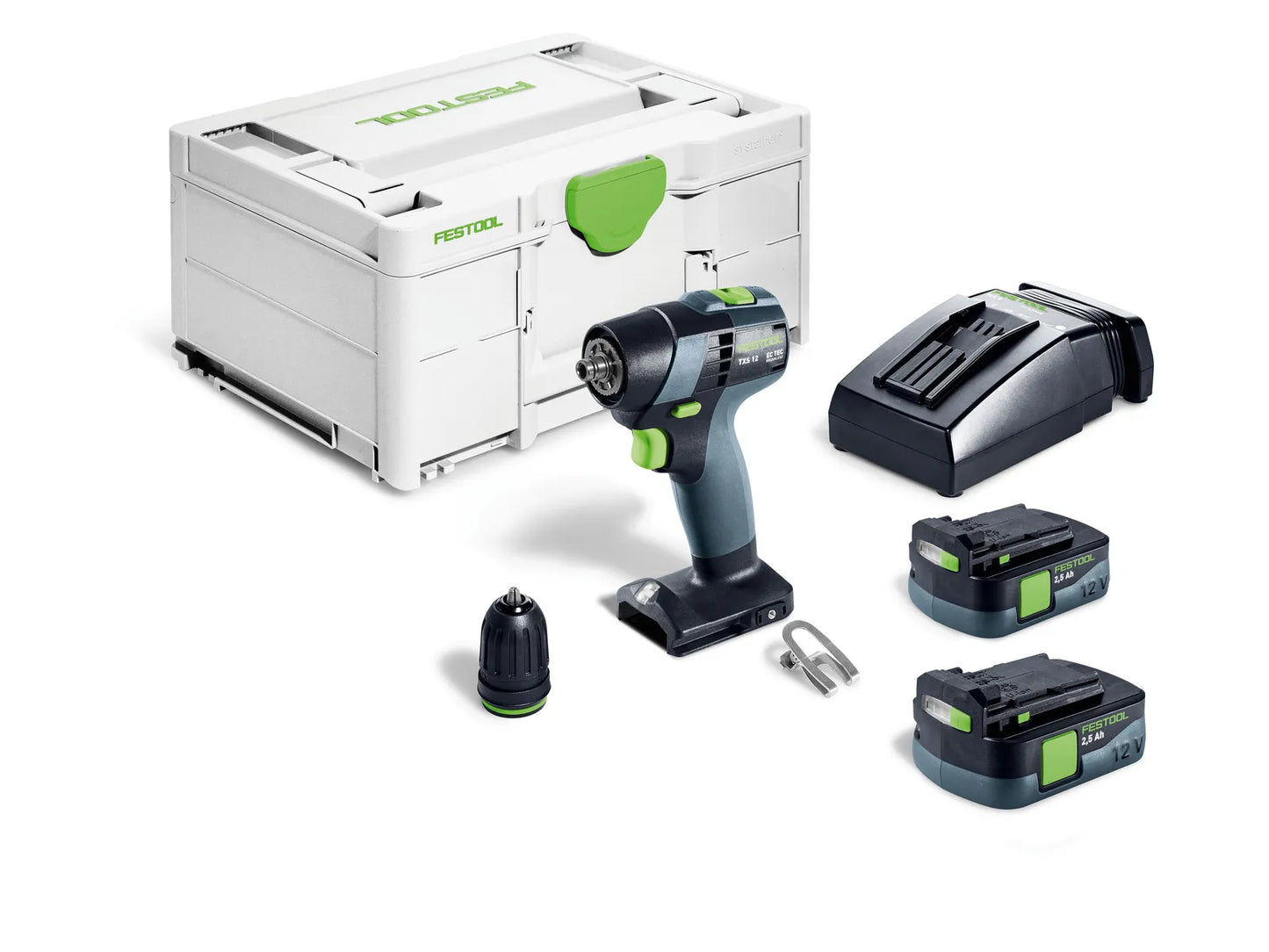 Bohrschrauber Festool TXS 12 2,5-Plus 10,8 V; 2x2,5 Ah Akku.