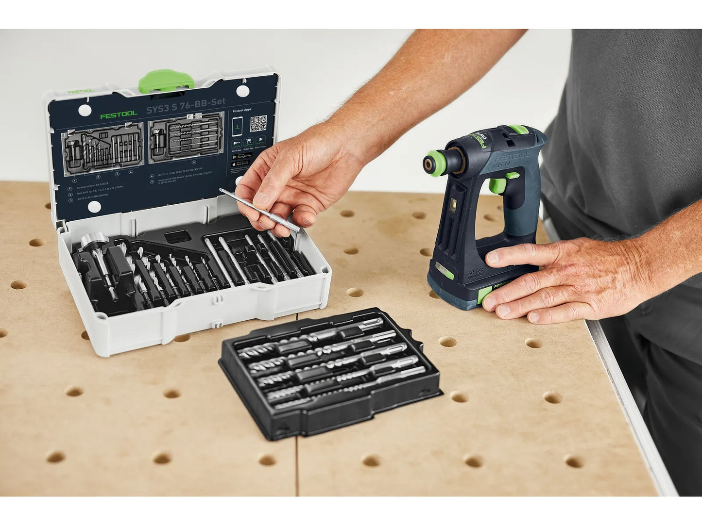 Set of drill bits and screwdrivers bits Festool SYS3 S 76-BB-Set; 18 units