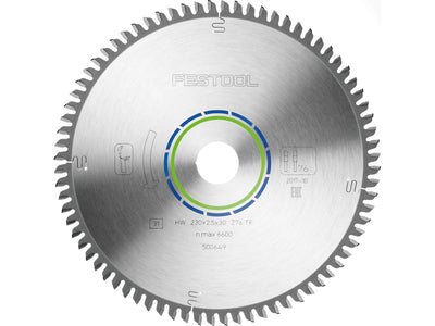 Sawing disc for aluminium Festool; 230x2.5x30.0 mm; Z76; -5°