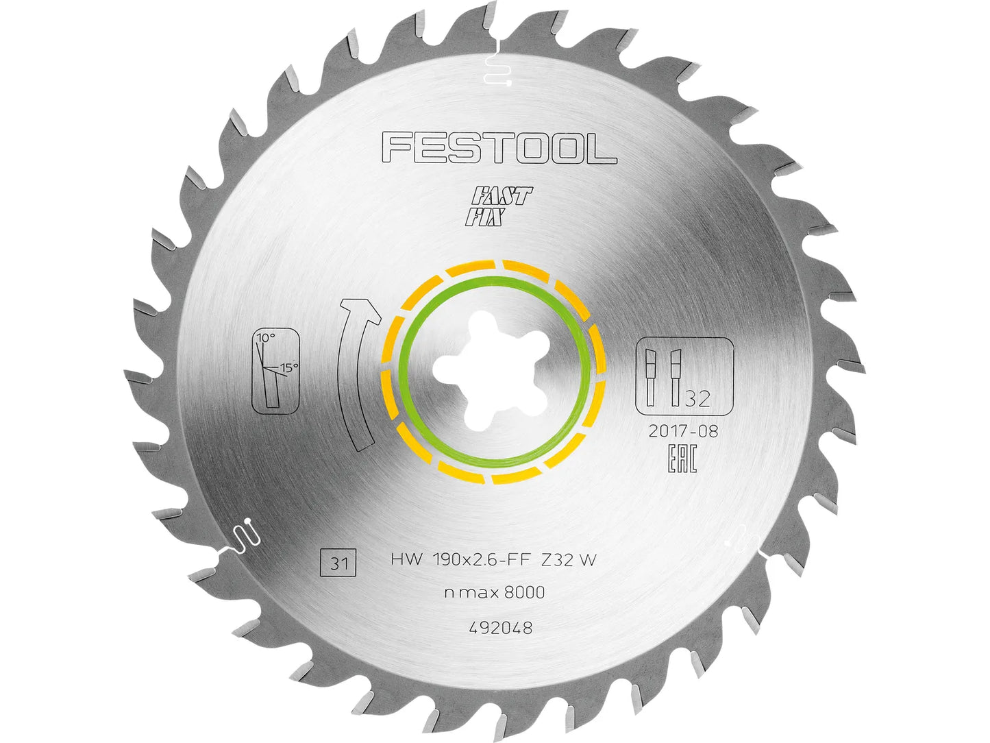 Sawing disc Festool; 190x2.6xFF; Z32; 10°