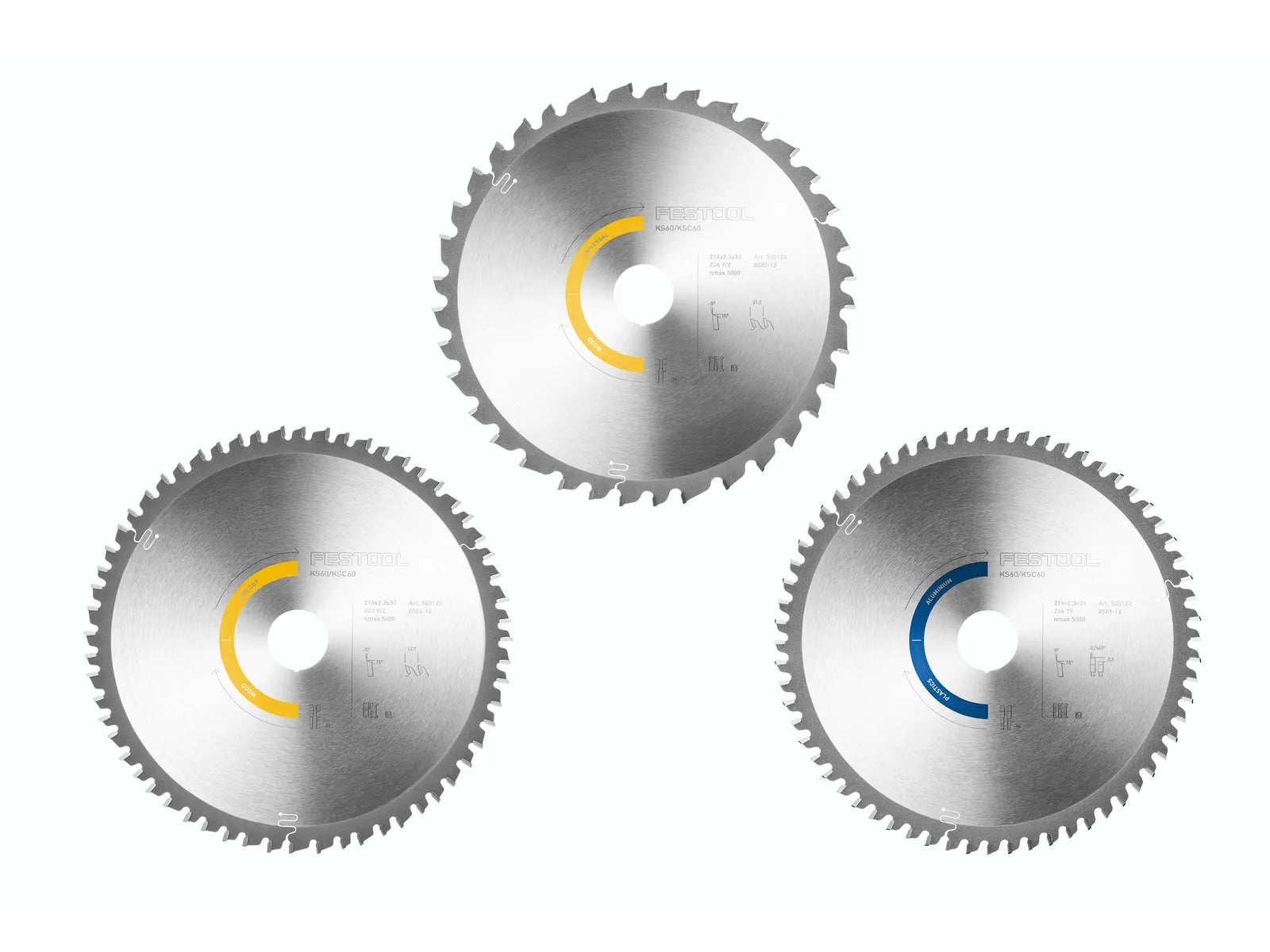 Cutting discs Festool 578569; 216x2.3x30.0 mm; Z60/Z36/TF64; -5°/0°; 3 units