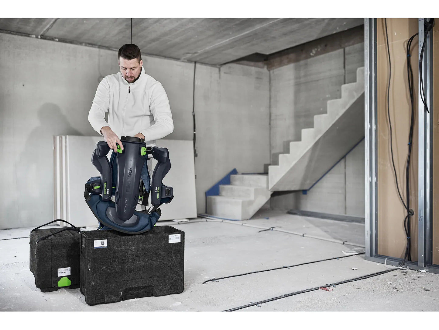 Exoskeleton Festool xoActive EXO 18 HPC 4.0 I-Plus;  18 V; 2x4.0 Ah accu.