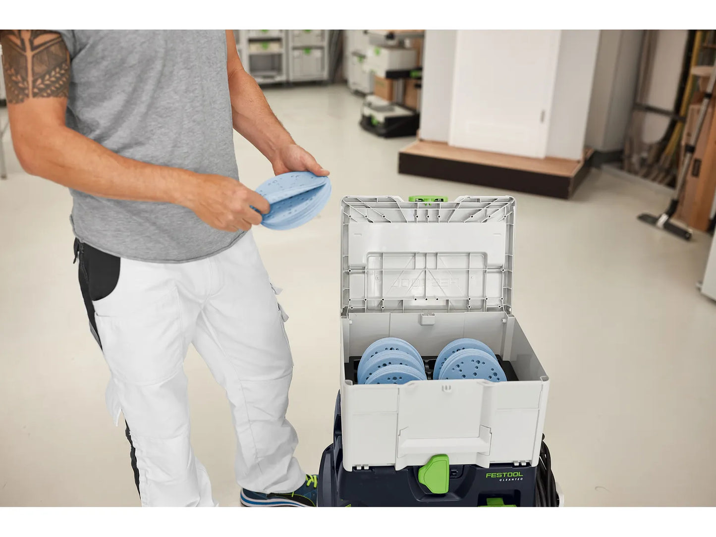 Schleifpapier Festool Granat; 150 mm; P60/80/120/150/180/220; 120 Stück