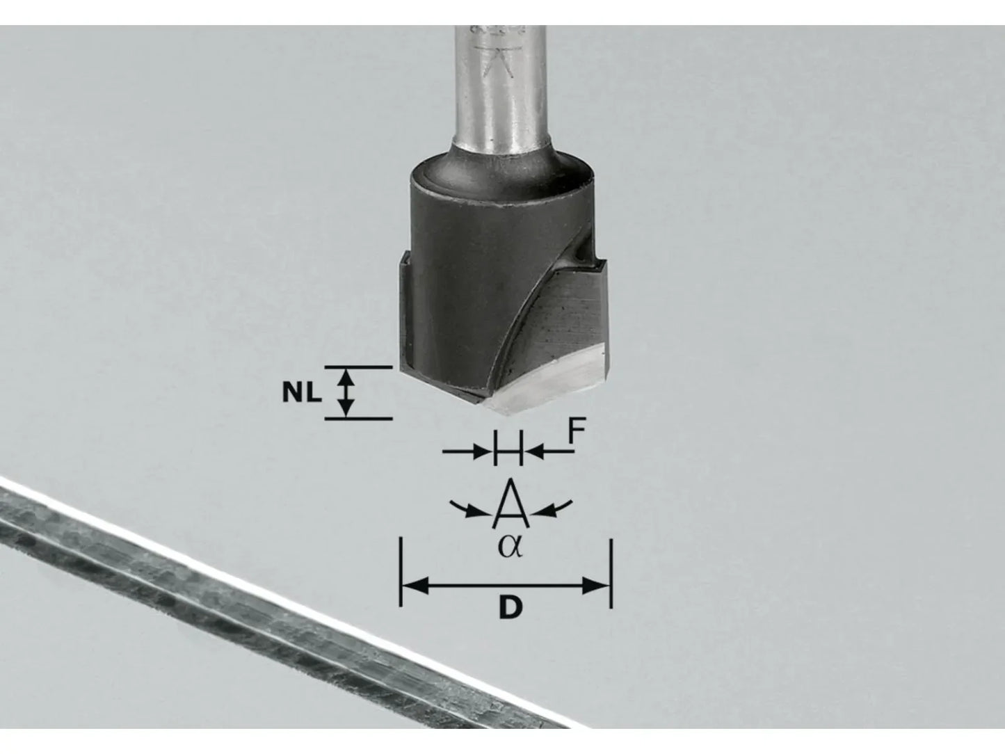 V-Nutfräser Festool 3,3/60 mm