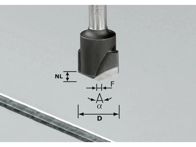 V-Nutfräser Festool 3,3/60 mm