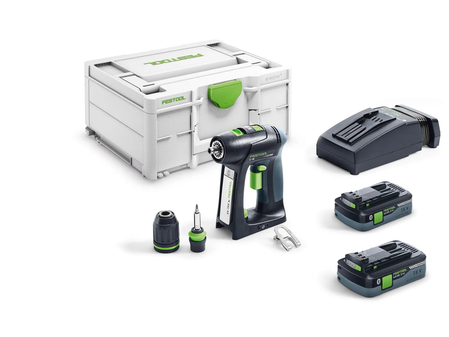 Bohrschrauber Festool C 18 HPC 4.0 I-Plus; 18 V; 2x4,0 Ah Akku