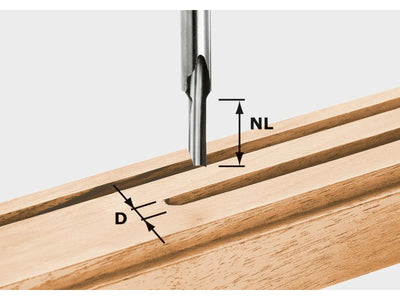 Einschneidiger Oberfräser mit Grundblatt Festool 8/45 mm