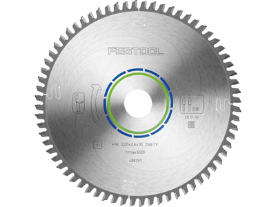 Sawing disc for aluminium Festool; 225x2.6x30.0 mm; Z68; -5°