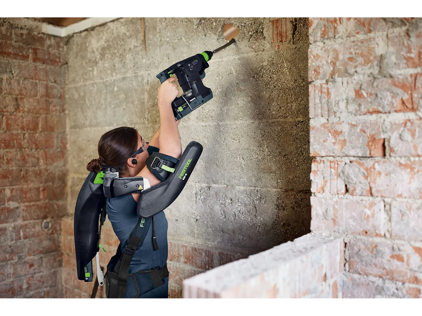 Exoskeleton Festool xoActive EXO 18 HPC 4.0 I-Plus;  18 V; 2x4.0 Ah accu.